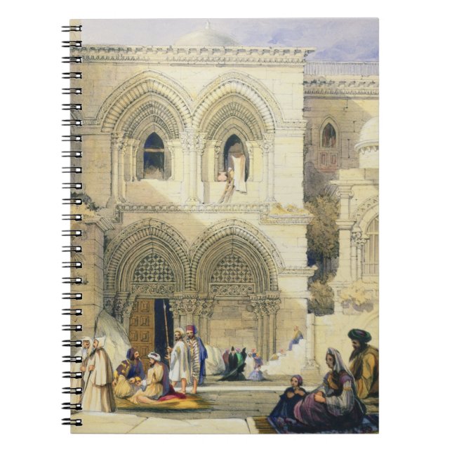 Heiliger Sepulchre, in Jerusalem (Farbelitho) Notizblock (Vorderseite)