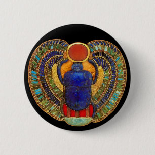 Heiliger Skarab aus dem alten Ägypten Button