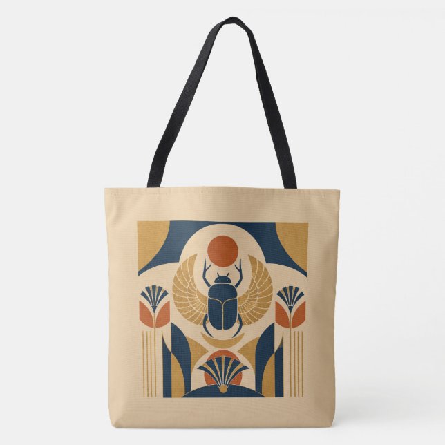 Heiliger Skarabäus Ägyptischer Tote Bag (Vorderseite)