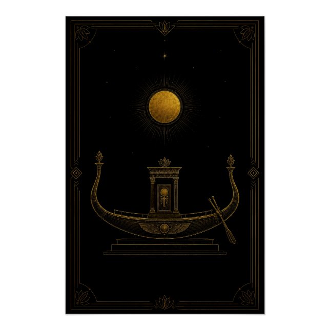 Heiliger Sonnenbarke unter der Sonne Poster (Vorderseite)