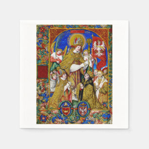 Heiliger Stanislaus Bischof und Märtyrer Fine Art Serviette