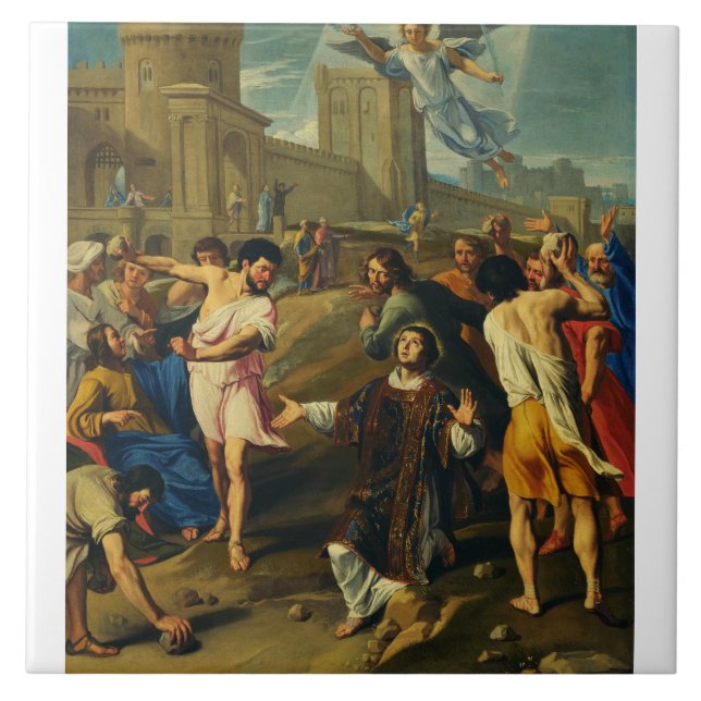 Heiliger Stephanus der Protomärtyrer feine Kunst-I Fliese (Vorderseite)