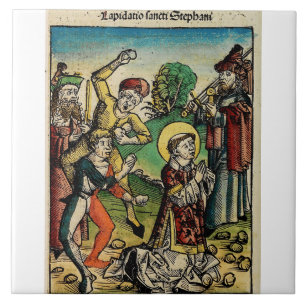 Heiliger Stephanus der Protomärtyrer Feine Kunst I Fliese