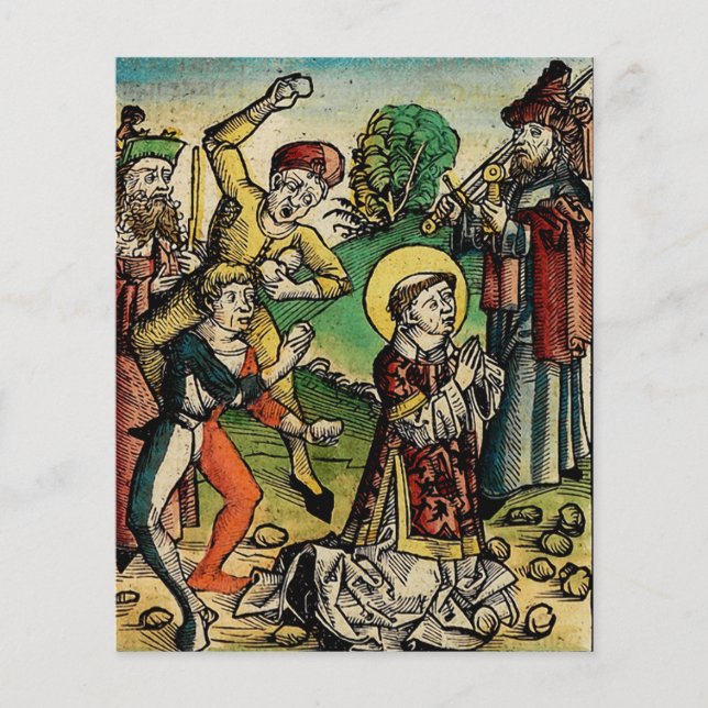 Heiliger Stephanus der Protomärtyrer Feine Kunst I Flyer (Vorne)