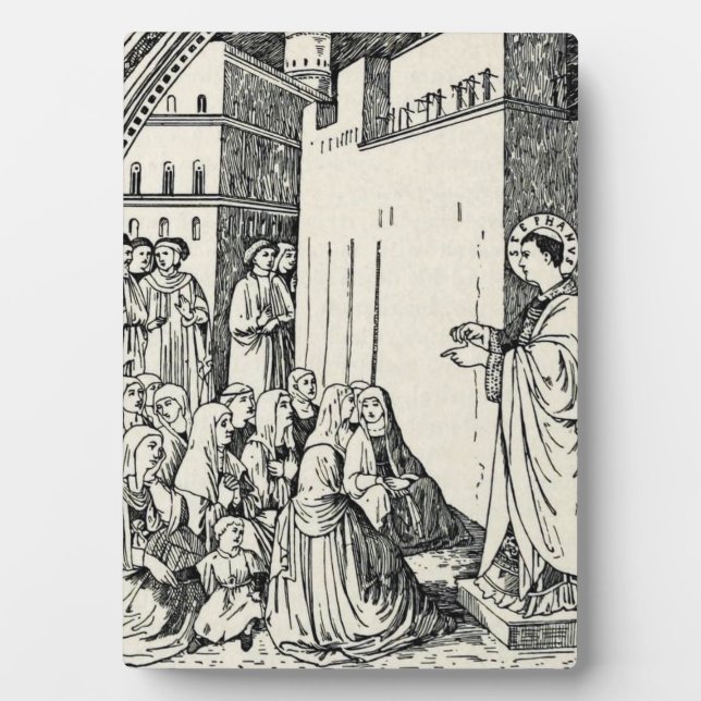Heiliger Stephanus der Protomärtyrer feine Kunst-I Fotoplatte (Vorderseite)