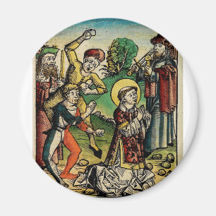 Heiliger Stephanus der Protomärtyrer Feine Kunst I Magnet