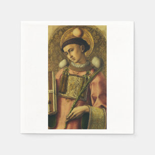 Heiliger Stephanus der Protomärtyrer Feine Kunst I Serviette