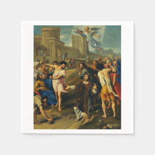 Heiliger Stephanus der Protomärtyrer Feine Kunst I Serviette