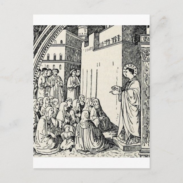 Heiliger Stephanus der Protomärtyrer, feine Kunst- Postkarte (Vorderseite)