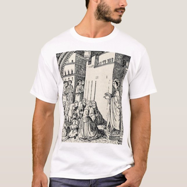 Heiliger Stephanus der Protomärtyrer, feine Kunst- T-Shirt (Vorderseite)