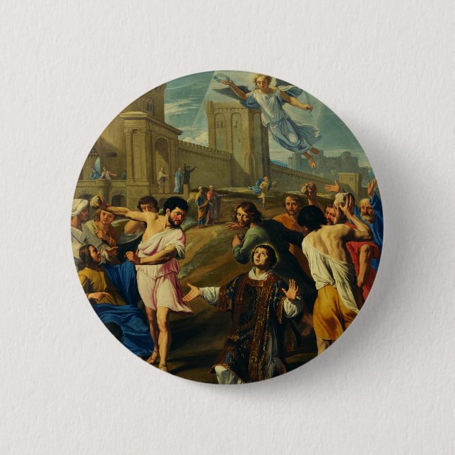 Heiliger Stephanus der Protomärtyrer Kunst Ikonogr Button (Vorderseite)