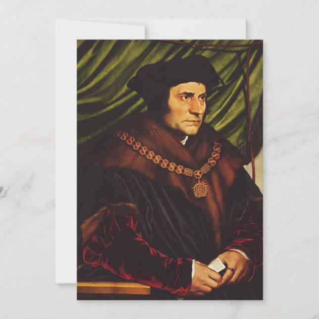 Heiliger Thomas Morus Feiertagskarte (Vorderseite)