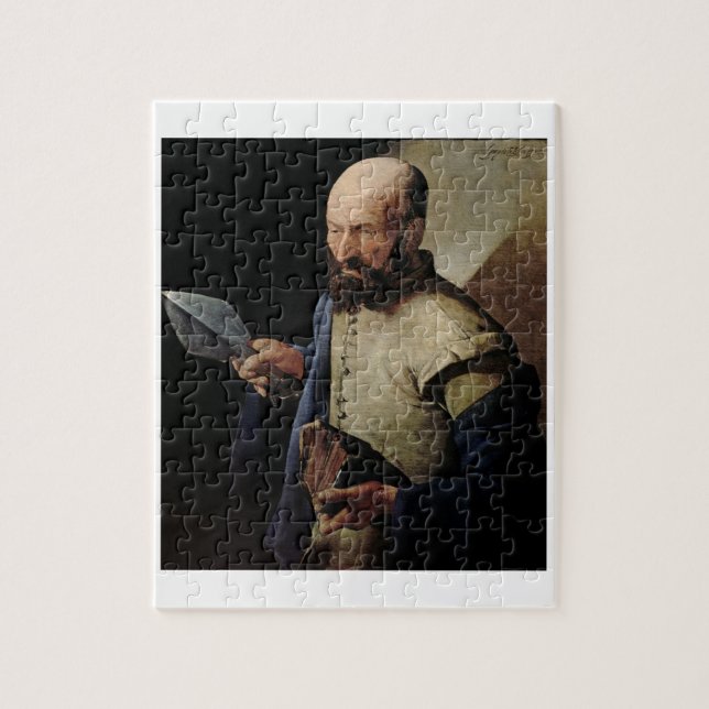 Heiliger Thomas (Öl auf Leinwand) Puzzle (Vertikal)