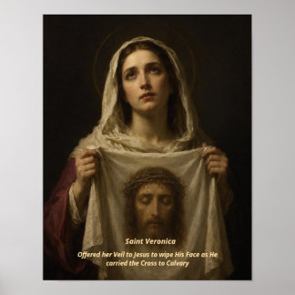 Heiliger Veronika-Kunstprint - Heiliges Antlitz Je Poster