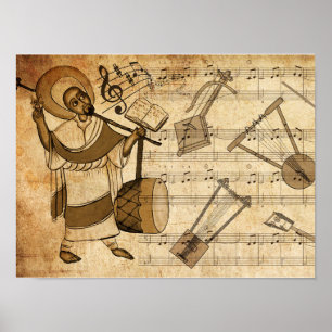 Heiliger Yared & die äthiopischen Musikinstrumente Poster