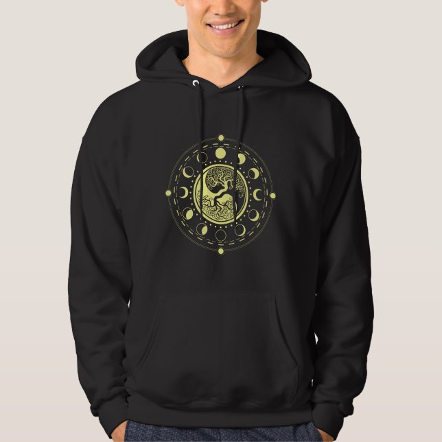 heiliger Yin und Yang Baum des mystischen Mondes Hoodie (Vorderseite)