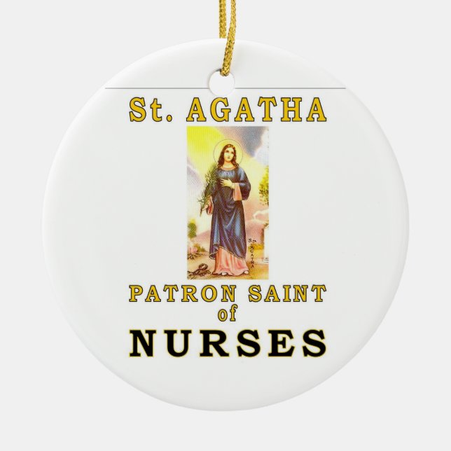 HEILIGES AGATHA KERAMIK ORNAMENT (Vorne)