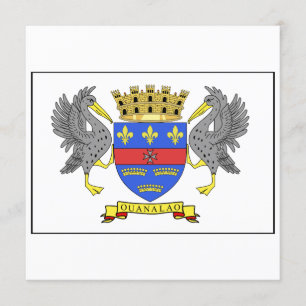 Heiliges Barthelemy Flagge Einladung