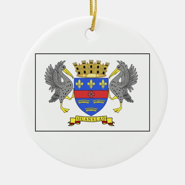 Heiliges Barthelemy Flagge Keramik Ornament (Vorne)