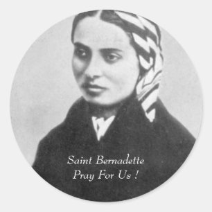 Heiliges Bernadette beten für uns Runder Aufkleber