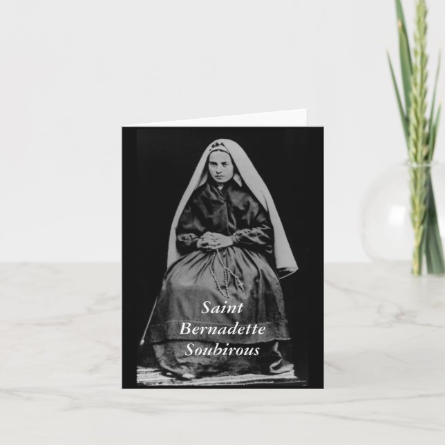 Heiliges Bernadette Soubirous Karte (Vorderseite)