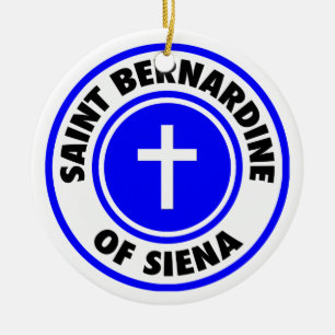 Heiliges Bernardine von Siena Keramikornament
