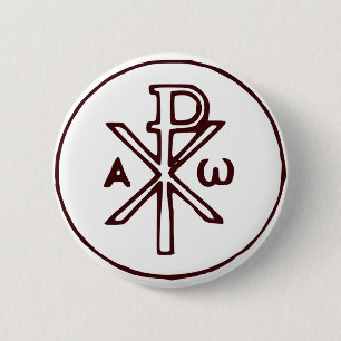 Heiliges Chi-Rho-Christogramm Fine Art Button