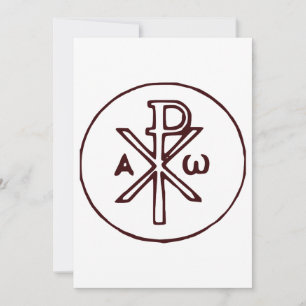 Heiliges Chi-Rho-Christogramm Fine Art Einladung