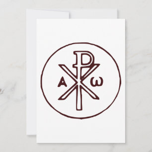 Heiliges Chi-Rho-Christogramm Fine Art Feiertagskarte