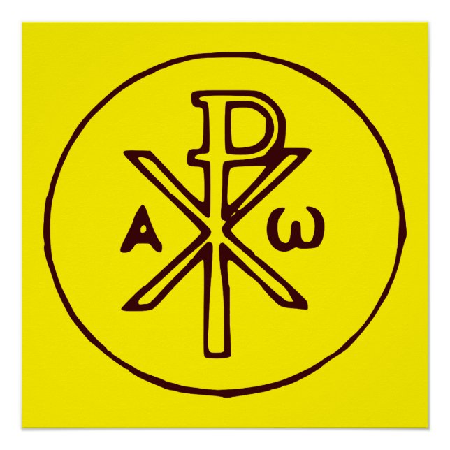 Heiliges Chi-Rho-Christogramm Fine Art Poster (Vorderseite)