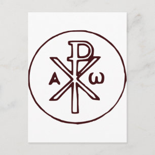 Heiliges Chi-Rho-Christogramm Fine Art Postkarte