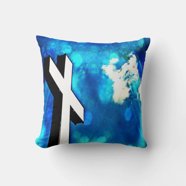 Heiliges Cross Blue Sky Sparkle Kissen (Vorderseite)