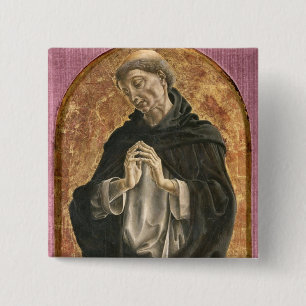 Heiliges Dominic (Tempera auf Platte) Button