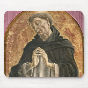 Heiliges Dominic (Tempera auf Platte) Mousepad