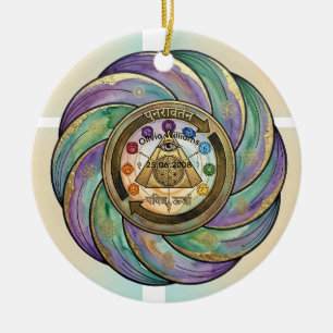 Heiliges Geometrie-Manifestationssymbol Keramik Ornament