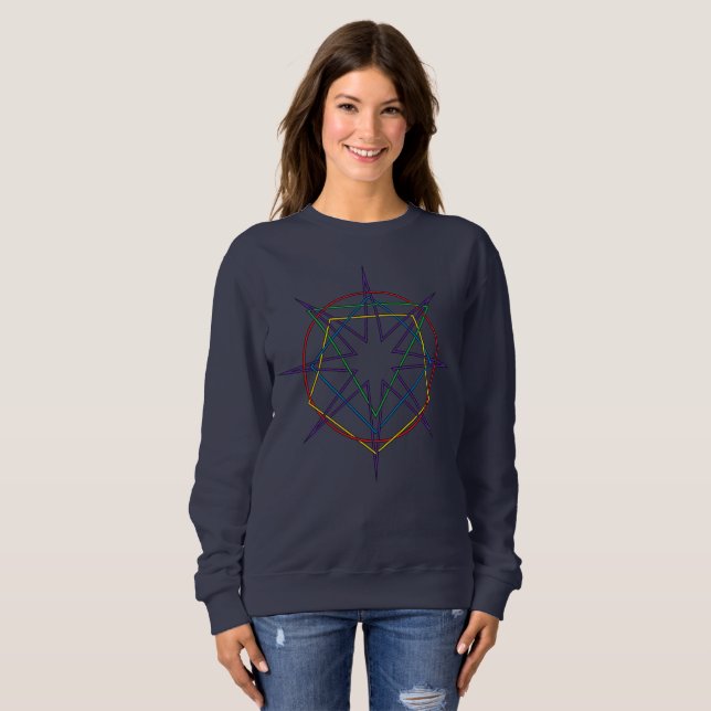 Heiliges Geometrie-Sigil Sweatshirt (Vorne ganz)