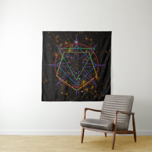 Heiliges Geometrie-Sigil Wandteppich