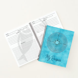 Heiliges Geometrie-Symbol - Chartres-Labyrinth 1 Notizbuch