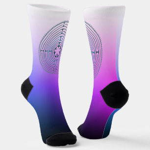 Heiliges Geometrie-Symbol - Chartres-Labyrinth 1 Socken
