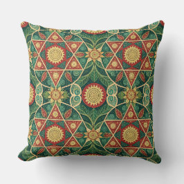 Heiliges geometrisches florales Mandala-Designmust Kissen