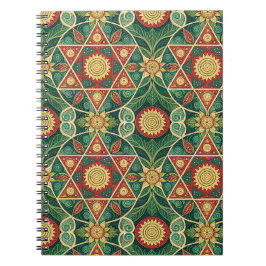 Heiliges geometrisches florales Mandala-Designmust Notizblock