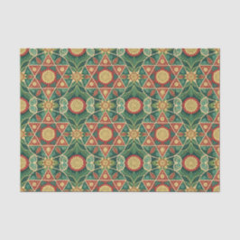 Heiliges geometrisches florales Mandala-Designmust Seidenpapier