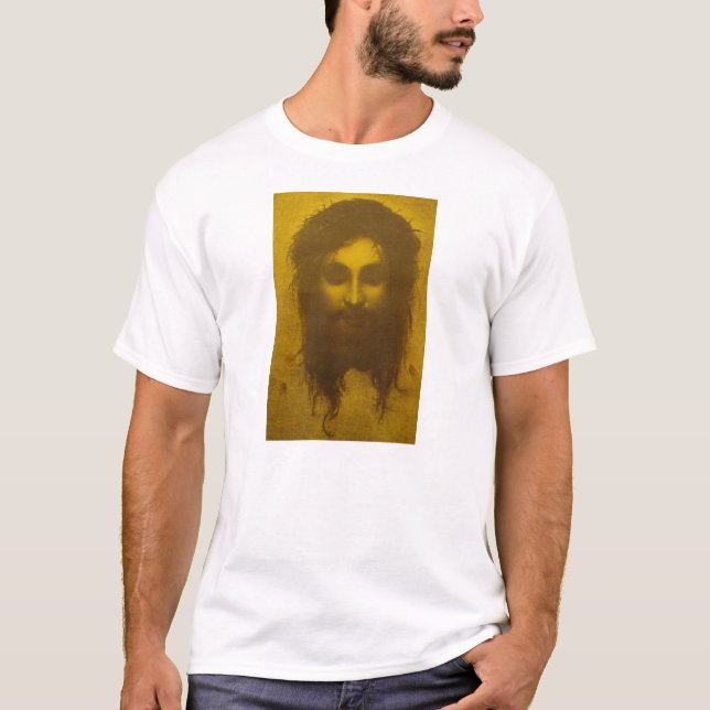 Heiliges Gesicht des Schleiers des Jesus T-Shirt (Vorderseite)
