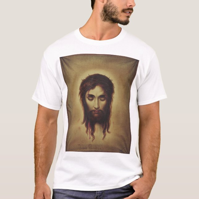 Heiliges Gesicht Jesu Christi T-Shirt (Vorderseite)