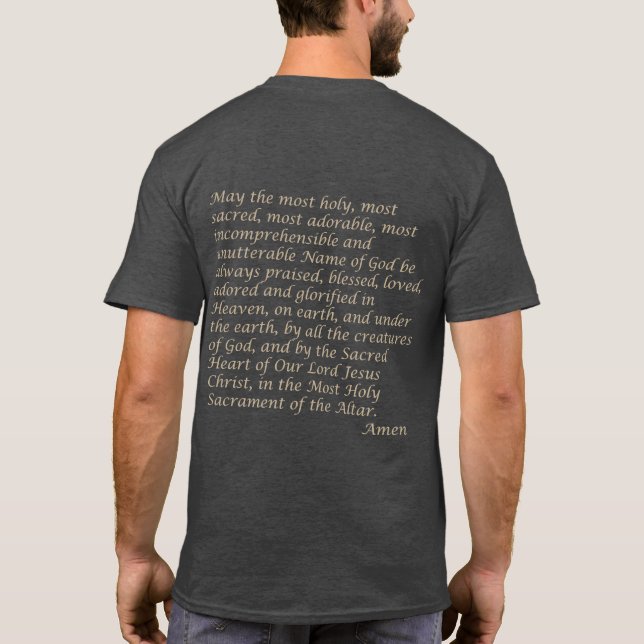 Heiliges Gesicht Jesu Shirts (Rückseite)