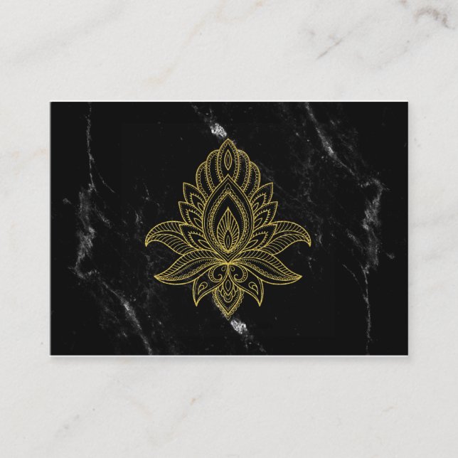 *~* heiliges GoldHamsa weißes schwarzes Visitenkarte (Vorderseite)