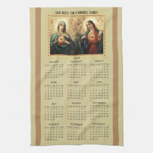 Heiliges Herz 2019 von Jesus- u. Mary-Kalender Geschirrtuch