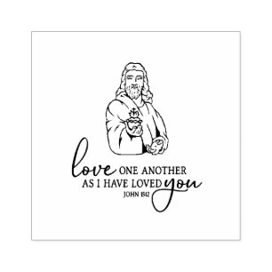 Heiliges Herz der Jesus-Schrift-Liebe einander Gummistempel