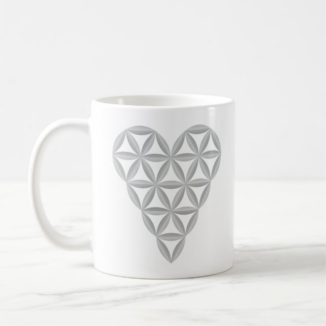 Heiliges Herz - Herz des Lebens, 3D/Atlantis. Kaffeetasse (Links)