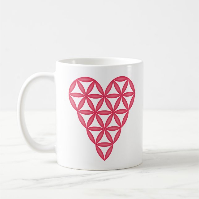 Heiliges Herz - Herz des Lebens, 3D/RedM. Kaffeetasse (Links)